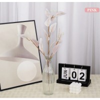 Искусственные листья эвкалипта цвет розовый 48 см