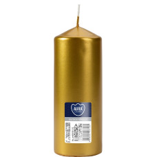 Свічка циліндр золотиста 15 см (sw60/150-213)