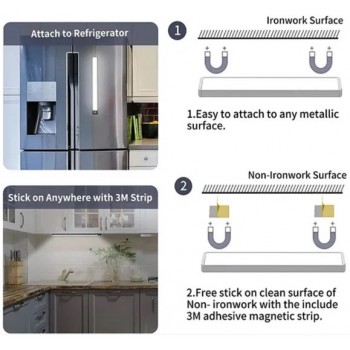 Светодиодный светильник перезаряжаемый с датчиком движения на магнитах 20 см