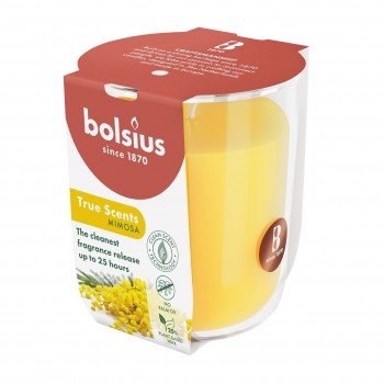 Свеча Bolsius ароматическая в стекле мимоза 25 часов 80/73 мм 72-356Б MIIM