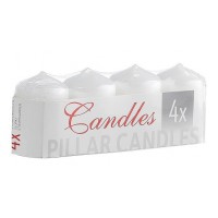 Набор декоративных свечей белых Rak 4х6 см 4 шт (40/60-090rak)