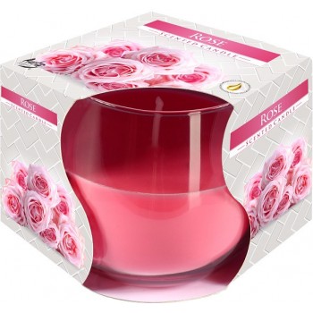 Свеча ароматическая в стекле Bispol Роза 7 см (sn71-78)