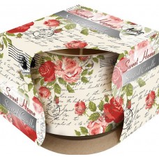 Свеча ароматическая в стекле Bispol Роза 7 см sn71s-11