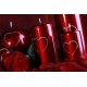 Свеча валентинка Love 60х115мм. 1шт. Цвет красный металлик