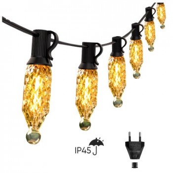 Светодиодная гирлянда водонепроницаемая 7.6 м 10 ламп