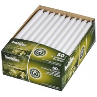 Свеча белая столовая Bolsius 29 см 50 шт (1-50-090Б)