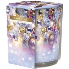 Свеча ароматизированная в стекле Bispol Рождество 7,8 см sn72s-01