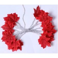 Светодиодная гирлянда на Хэллоуин кленовый лист на батарейках 6 м 40 led