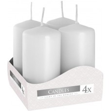 Свеча цилиндр белая Bispol 8 см 4 шт (sw40/80-090)