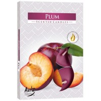 Свеча чайная ароматизированная Bispol Слива 1.5 см 6 шт (p15-123)