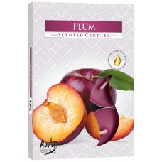 Свеча чайная ароматизированная Bispol Слива 1.5 см 6 шт (p15-123)