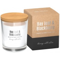 Ароматична соєва свічка Bispol лавровий лист — ожина 9,2 см (sn73-325)