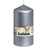 Свічка циліндр срібляста 13 см (70/130-271Б)