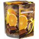 Свеча шоколад апельсин ароматизированная в стекле Bispol 7,8 см (sn72s-54)
