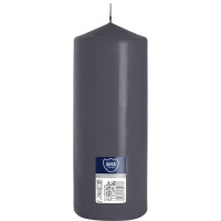 Свеча цилиндр серая Bispol 20 см (sw80/200-070)