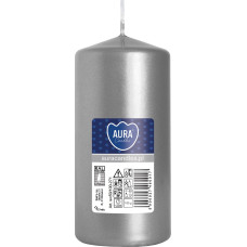 Свічка циліндр срібна 10 см (sw50/100-271)