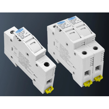 Тримач запобіжників 10х38мм TOMZN TOPV-32 2P 1100V DC для сонячних панелей PV систем з LED індикацією