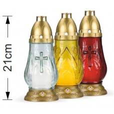 Лампадка в стекле желтая