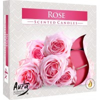 Свеча чайная ароматизированная Bispol Роза 2.4 см 4 шт (р40-78)
