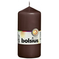 Свеча цилиндр Bolsius 12 см коричневая (60/120-045Б)