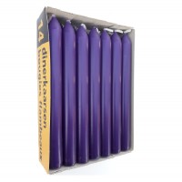 Свічка столова фіолетова 20 см 14 штук (s1-14-040)