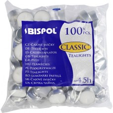 Свечи чайные Bispol Classic Tealights 1,5 см 100 шт (p15-100)