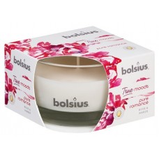 Свеча ароматическая в стекле роза и янтарь Bolsius (36060 PRO)