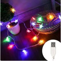 Світлодіодна гірлянда зірка різнокольорова usb 3 м 20 led