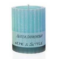 Аромасвеча цилиндр 15 см. голубая