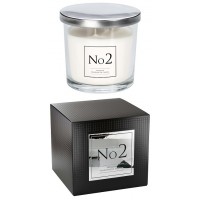 Аромасвеча смолистый аромат амбры и цветов пачули с двумя фитилями Bispol 10 см (snp100-002)