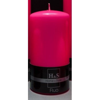 Свеча розовая цилиндр 8х15см