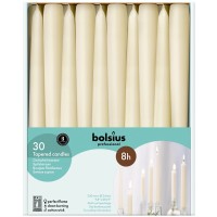 Свеча кремовая коническая Bolsius 25 см 30 шт (s30-30-011Б)