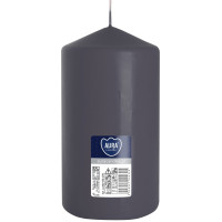 Свеча цилиндр серая Bispol 15 см (sw80/150-070)